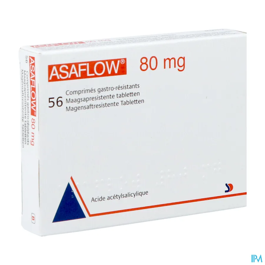 packshot van Asaflow 80mg 56 tabletten