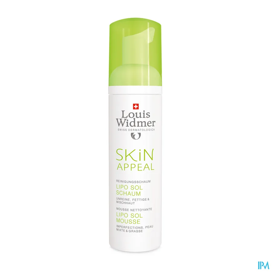 productshot van Louis Widmer Skin Appeal Lipo Sol Mousse zonder parfum 150ml