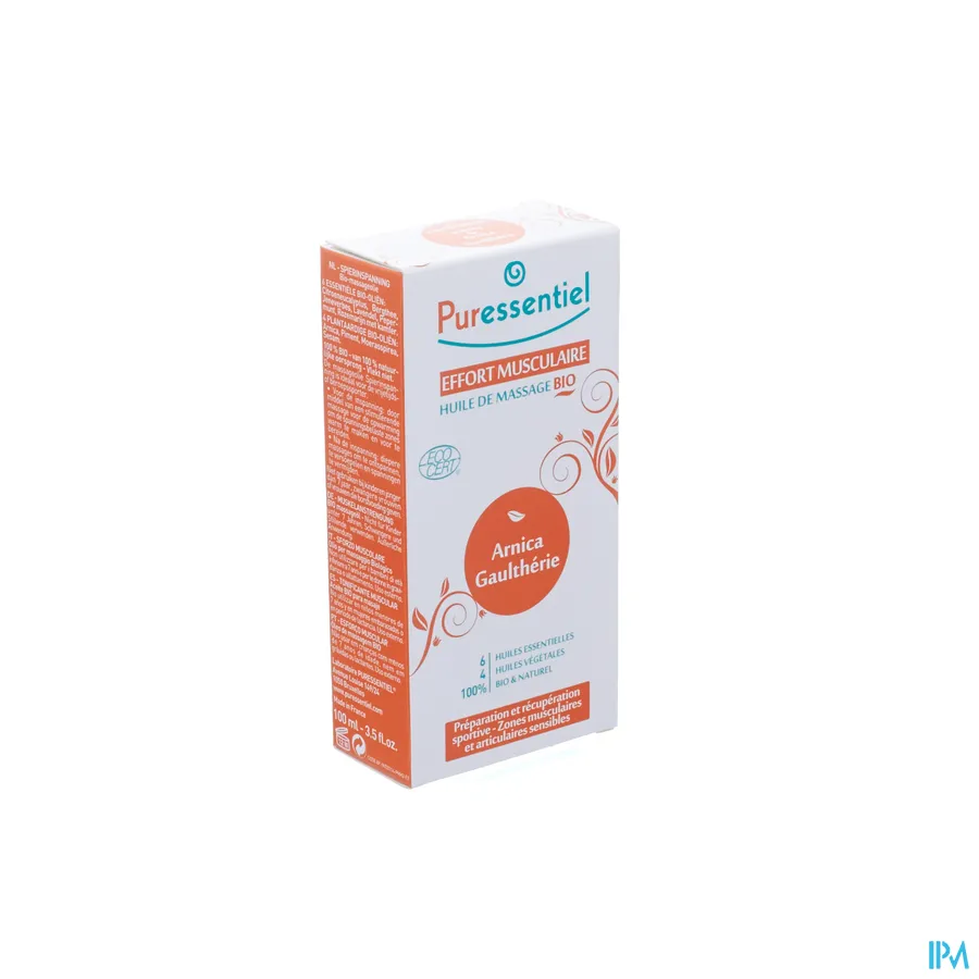 packshot van Puressentiel Spierontspannende Massageolie Arnica-Bergthee 100ml