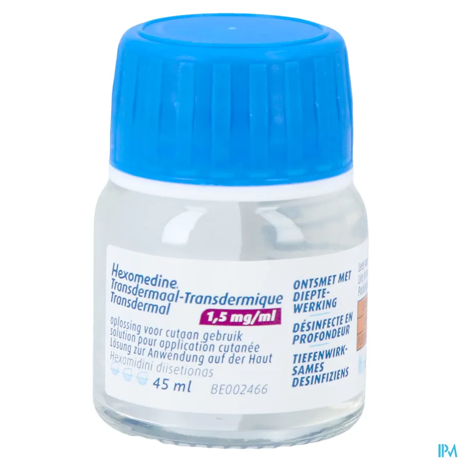 productshot van Hexomedine Transcutané 45ml oplossing
