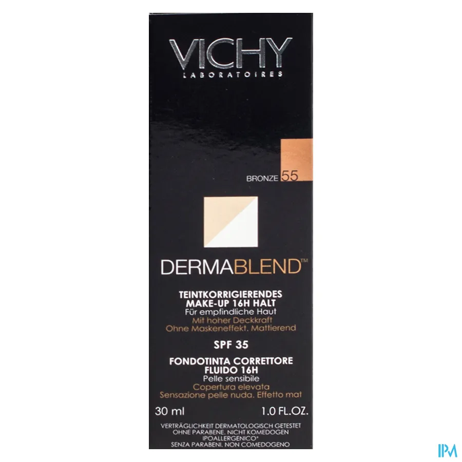 packshot van Vichy Dermablend Fond De Teint Fluide 55 Bronze 30 ml