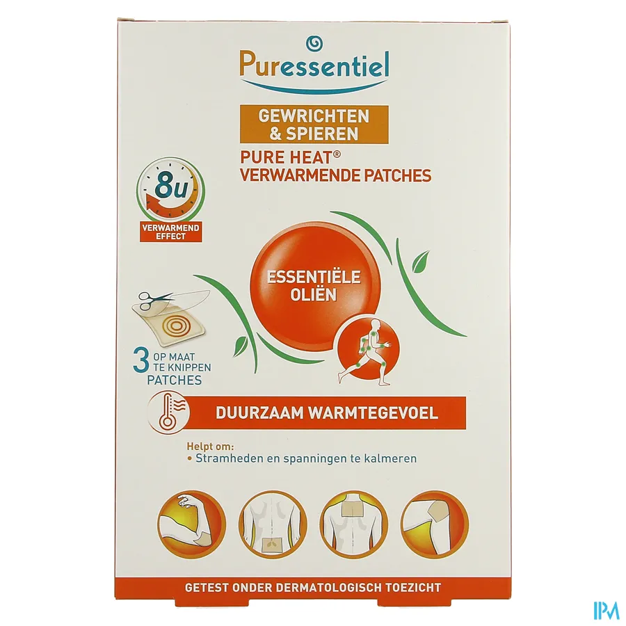 packshot van Puressentiel Verwarmende Patches met 14 Essentiële Oliën voor Gewrichten en Spieren 3 Stuks