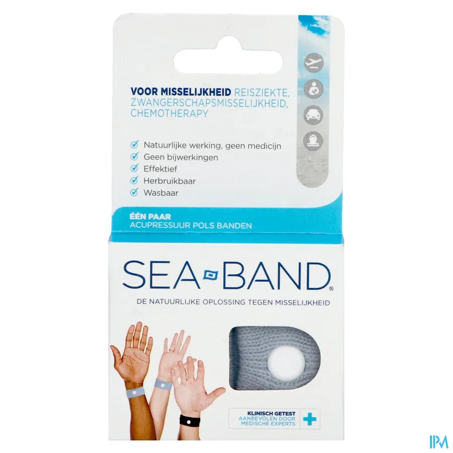 packshot van Sea Band Polsbandje Volwassene Grijs 1 paar