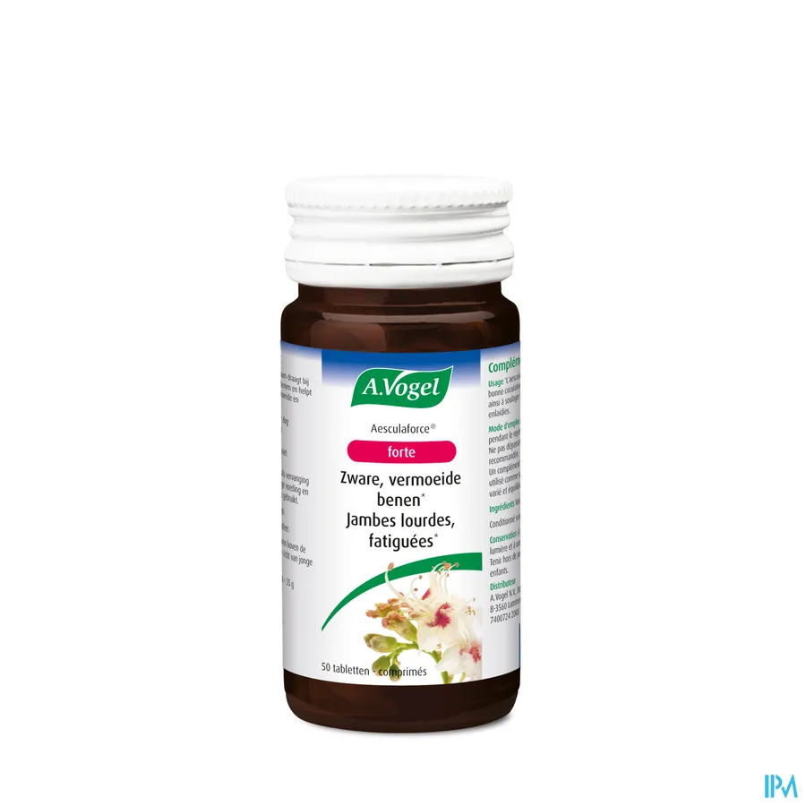 productshot van A. Vogel Aesculaforce Forte voor Zware, Vermoeide Benen 50 Tabletten