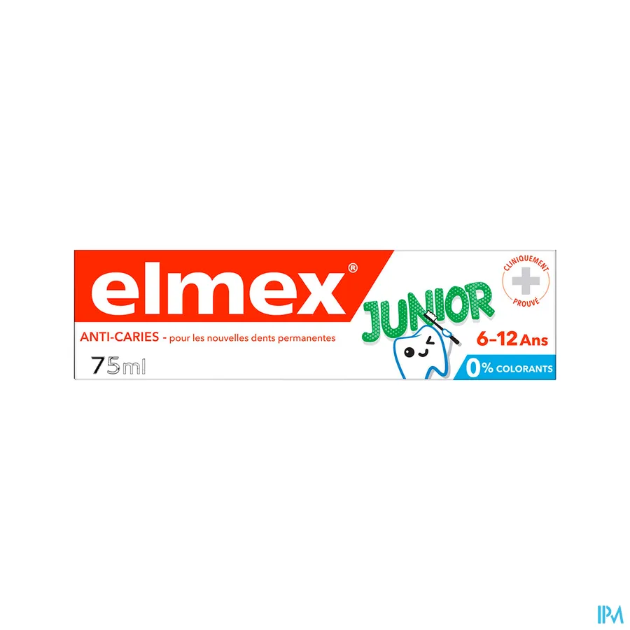 packshot van Elmex Junior Tandpasta met Aminefluoride voor Kinderen van 6-12 Jaar 75 ml