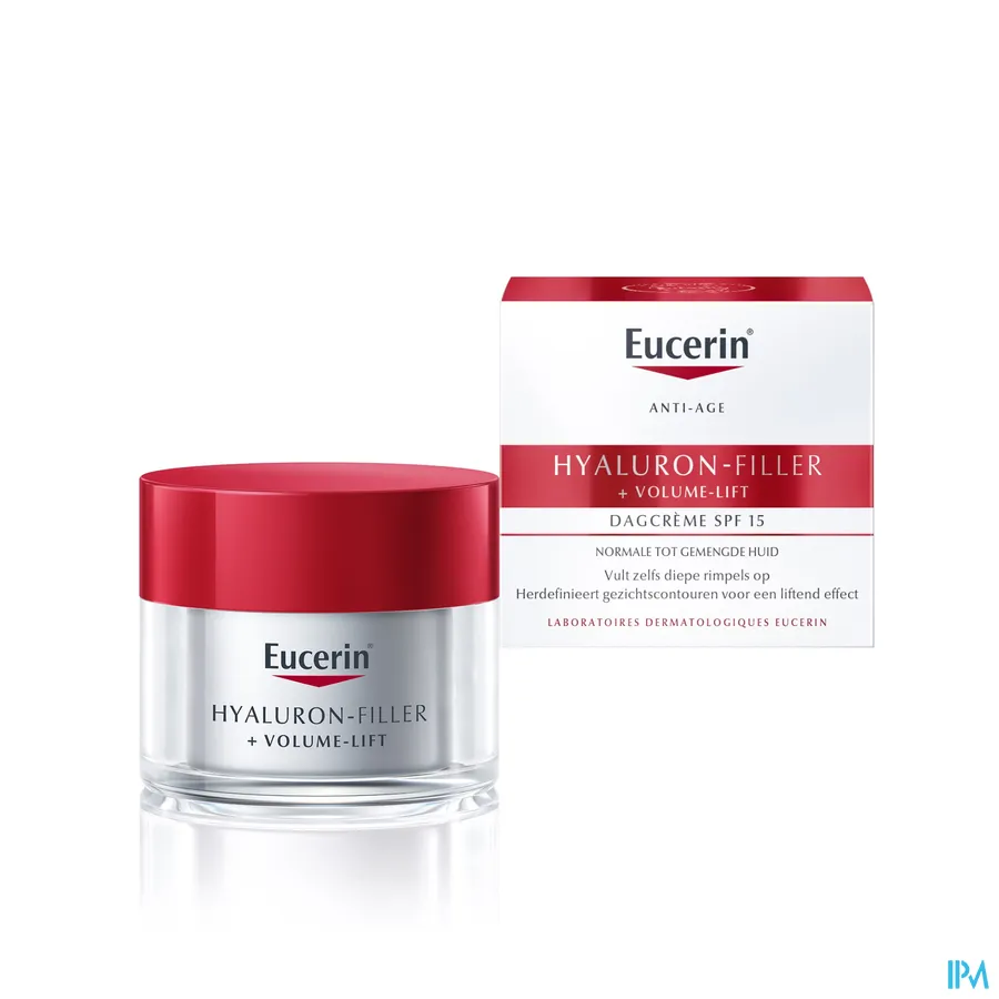 productshot van Eucerin Hyaluron-Filler + Volume-Lift Dagcrème Normale tot Gemengde Huid 50 ml