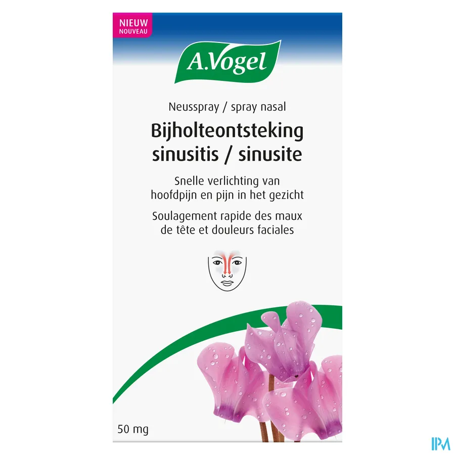 packshot van A. Vogel Bijholteontsteking Sinusitis Neusspray 50 mg