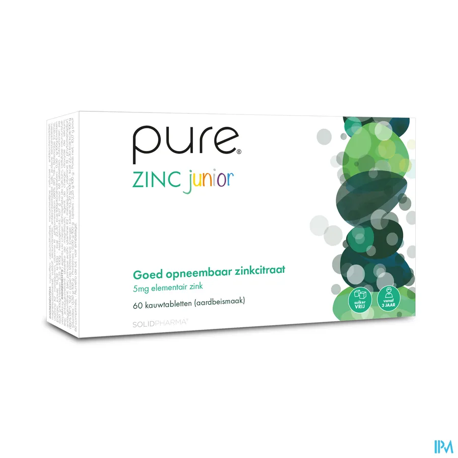 packshot van Pure Zinc Junior Kauwtabl 60