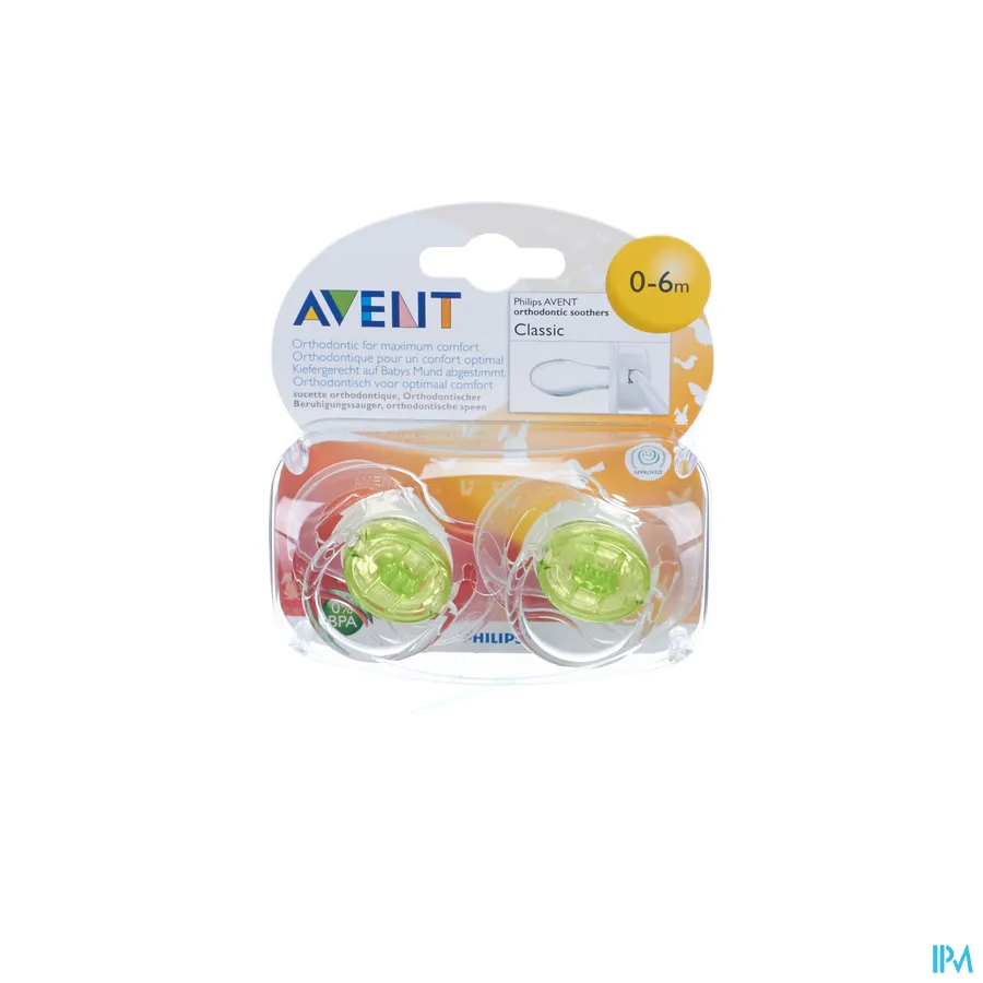 packshot van Avent Fopspenen Transparant Silicone 0-6 m