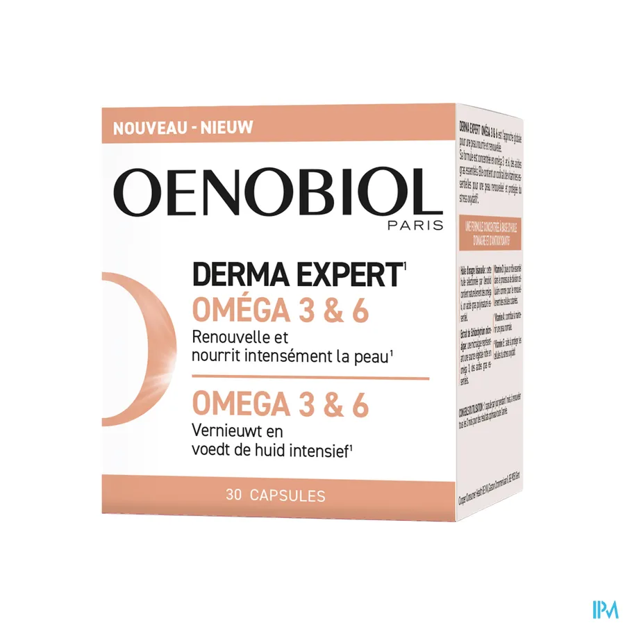 packshot van Oenobiol Derma Expert Omega 3 & 6 30 capsules