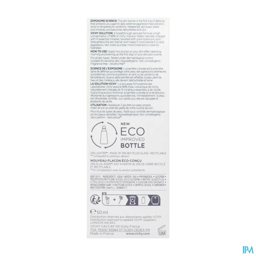 packshot van Vichy Minéral 89 50 ml