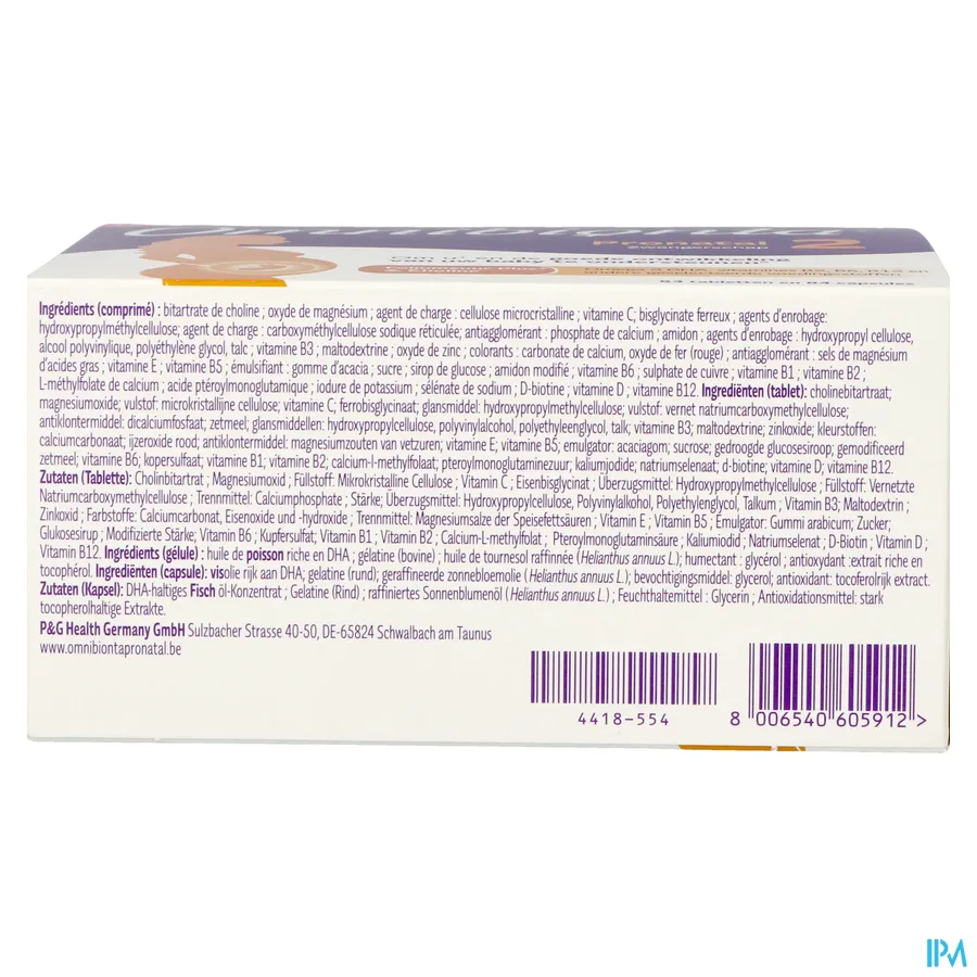 packshot van Omnibionta Pronatal 2 84 tabletten + 84 capsules