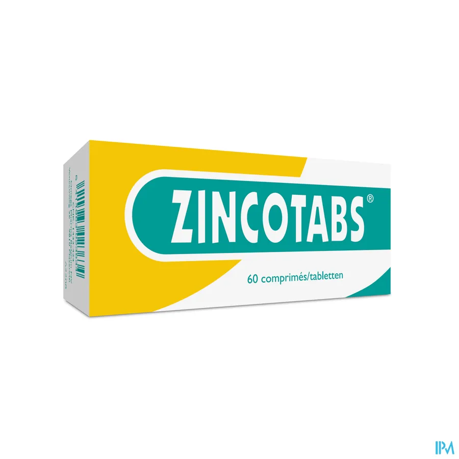packshot van Zincotabs 60 tabletten