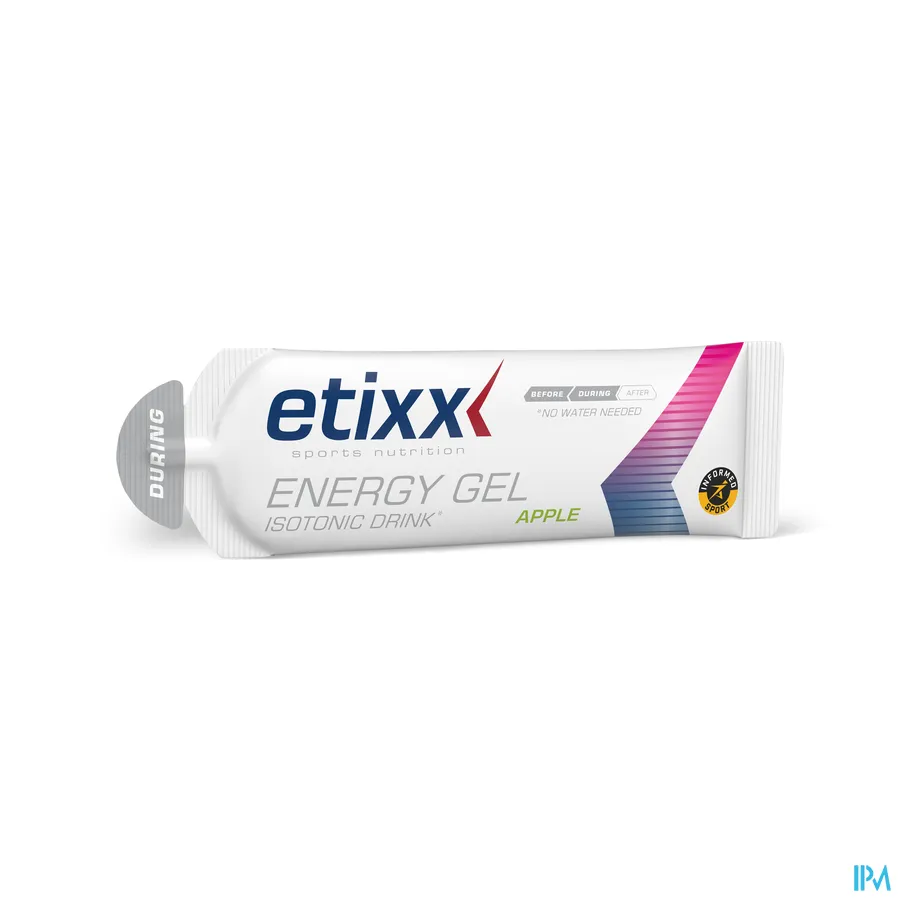 productshot van Etixx Isotonic Drink Energy Gel met Appelsmaak Voordeelverpakking 12 x 60 ml