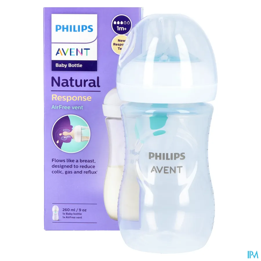 productshot van Philips Avent Natural Airfree Zuigfles 260 ml 1stuk
