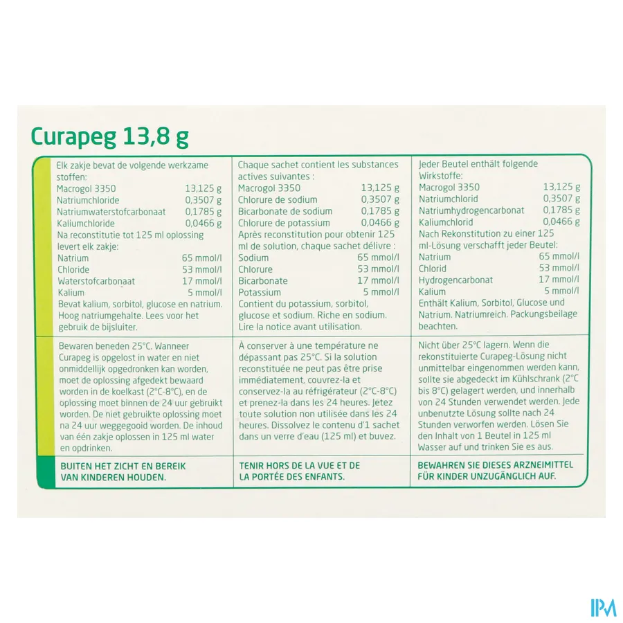 packshot van Curapeg 30 zakjes