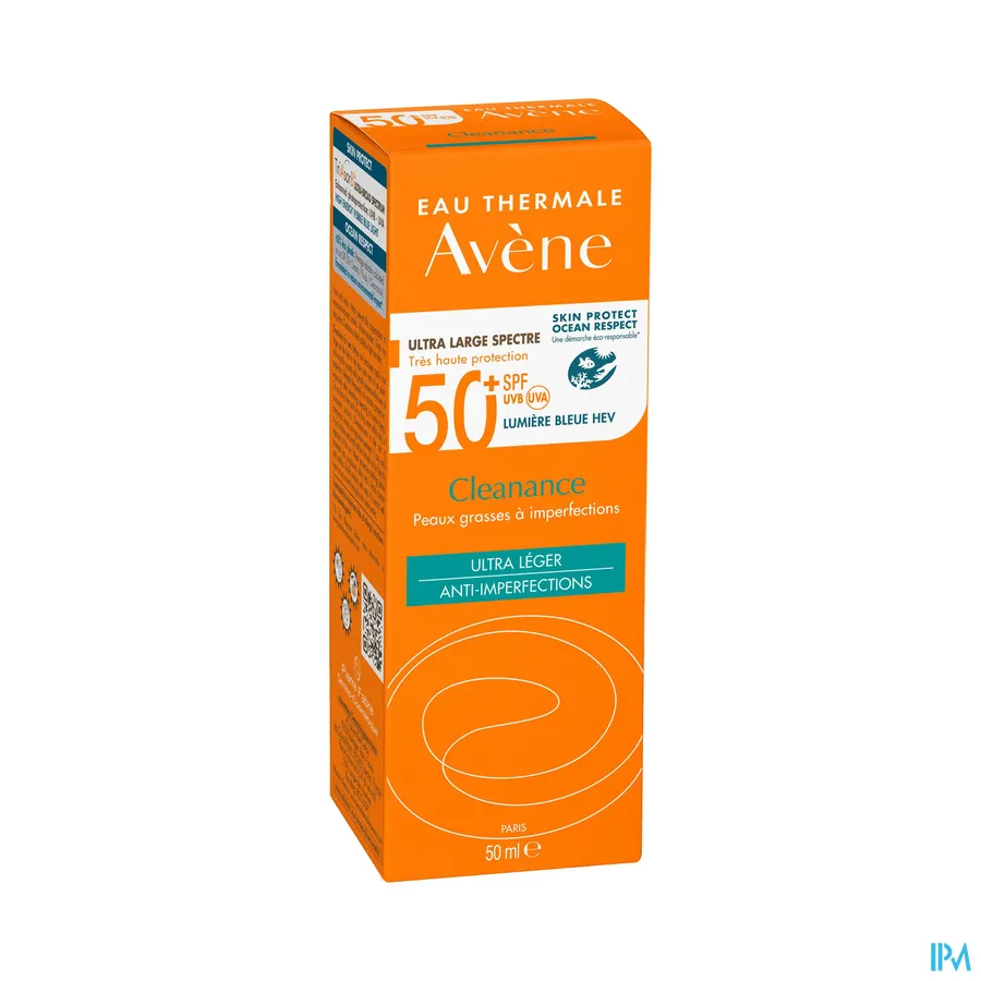 packshot van Avène Cleanance Zonnefluïde SPF 50+ 50 ml