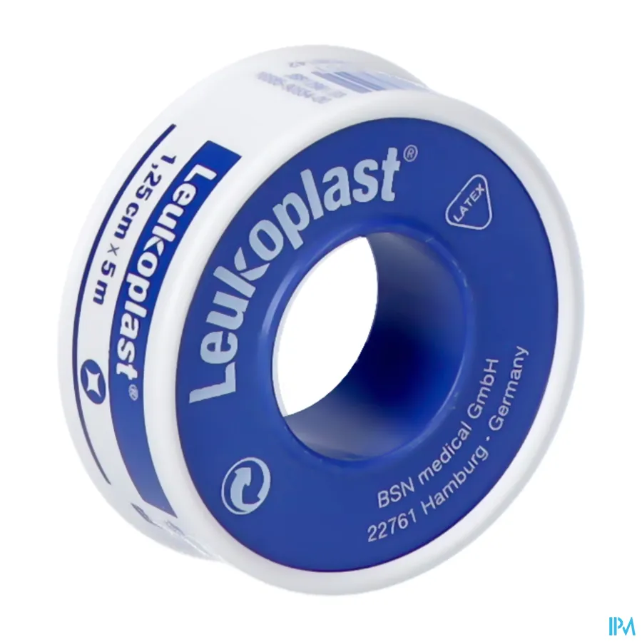 packshot van Leukoplast Kleefpleister Waterdicht Deksel 1,25 cm x 5 m 1 stuk