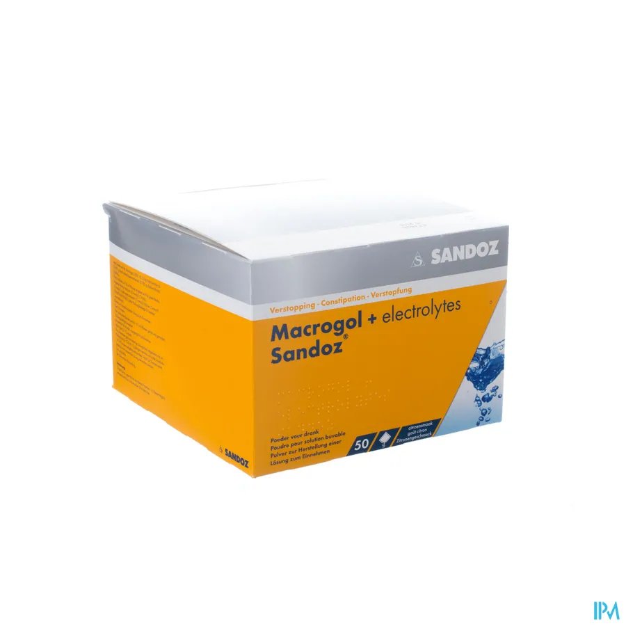 packshot van Macrogol + Elektrolyt Sandoz 50 zakjes