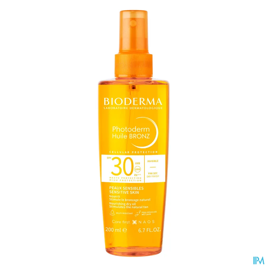 packshot van Bioderma Photoderm Bronz Droge Olie SPF30 200 ml