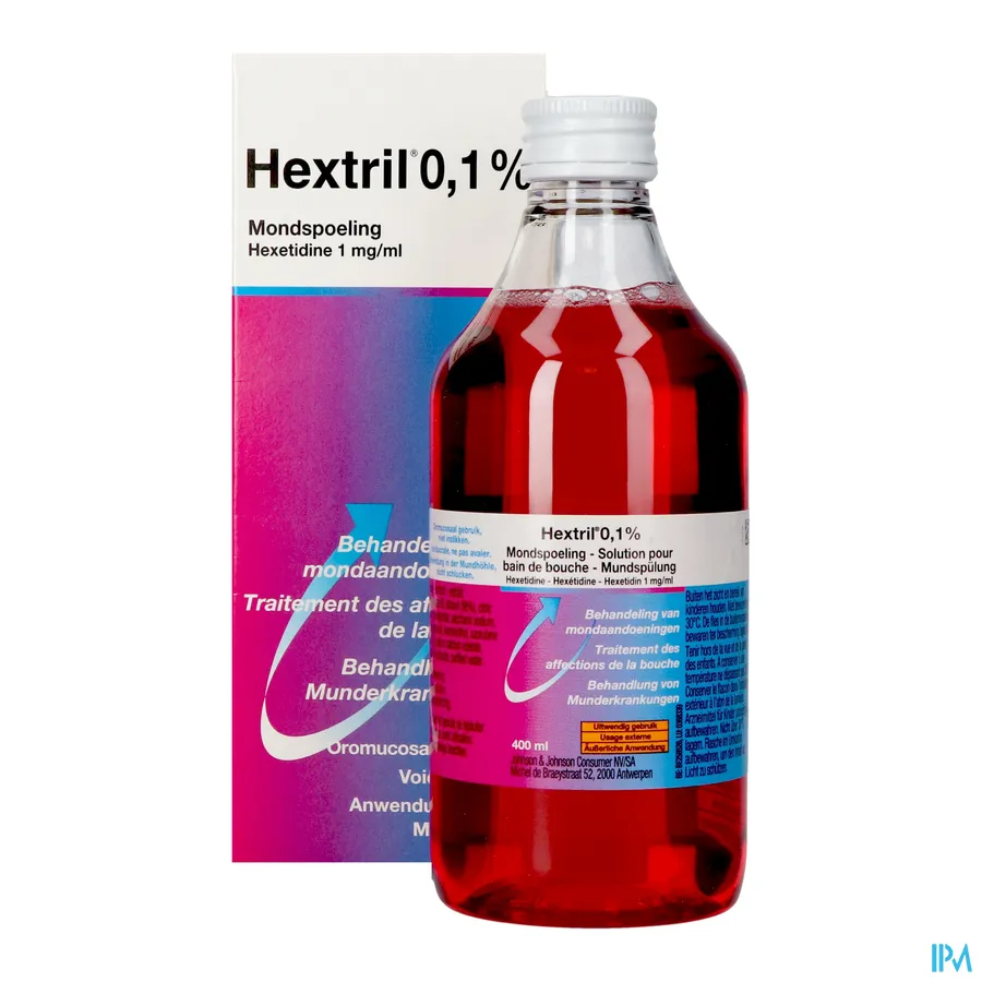 productshot van Hextril 0,1% Mondspoeling 400 ml