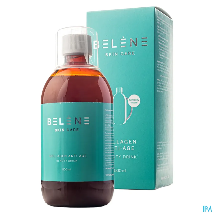productshot van Belène Skin Care Collagen Anti-Age Beauty Drink voor een Gladde en Stevige Huid 500 ml