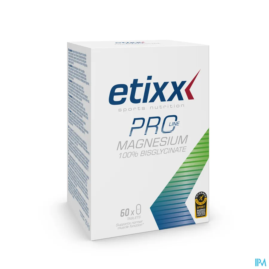 packshot van Etixx Pro Line Magnesium 100% Bisglycinate 60 Tabletten