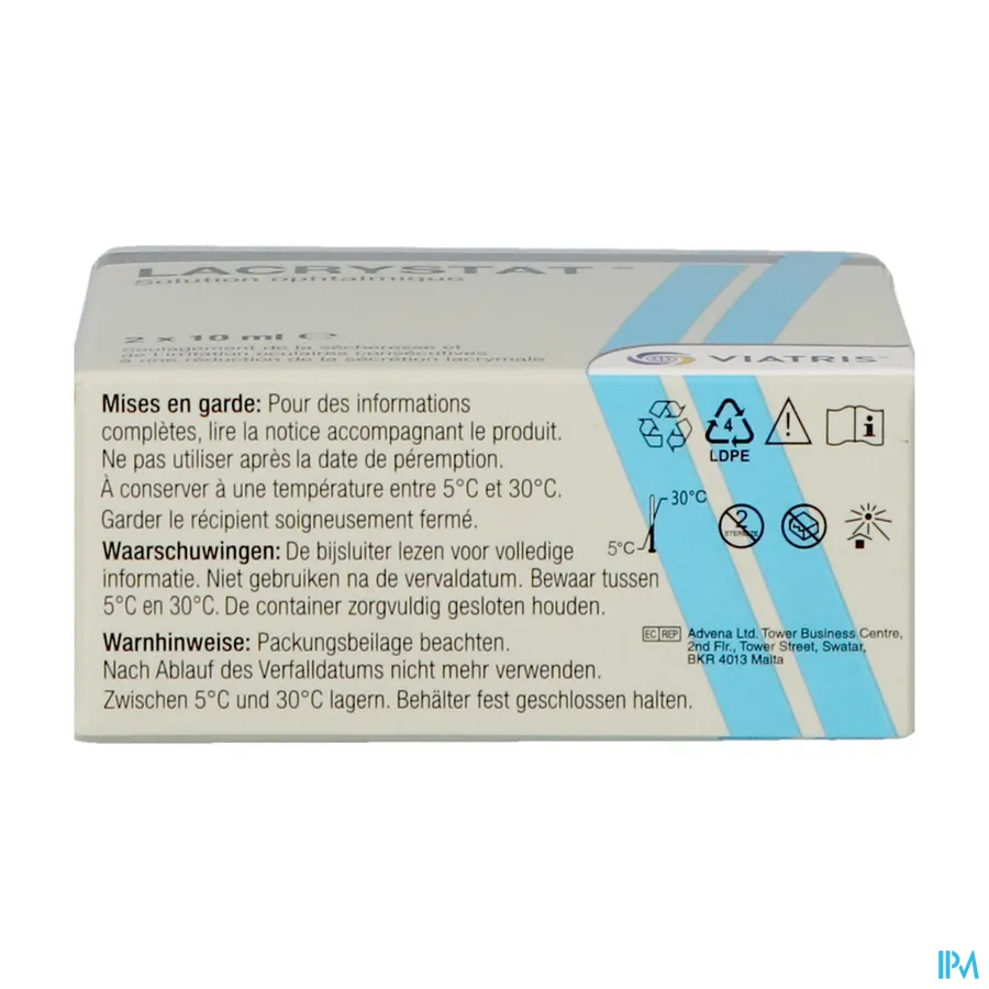 packshot van Lacrystat 2x10ml