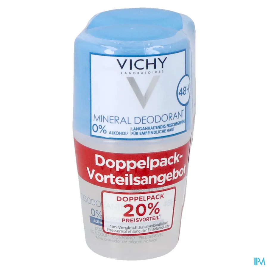 packshot van Vichy Mineraal Deodorant Roller Duo Promo* 2 x 50 ml