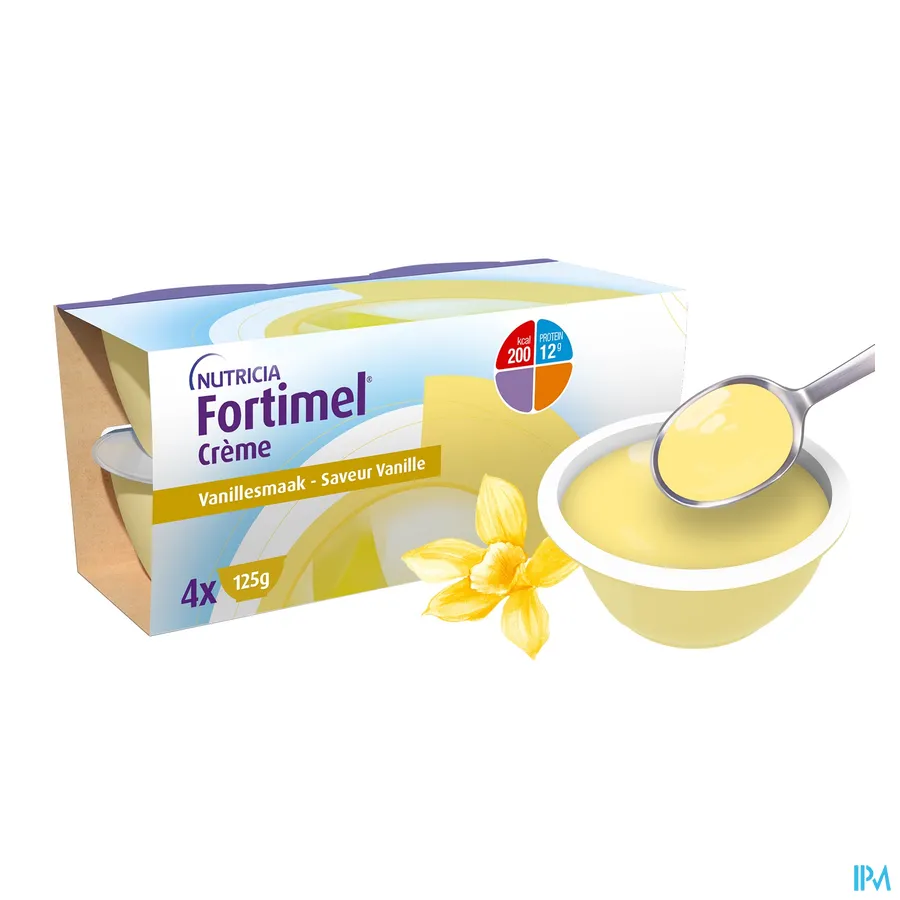 packshot van Fortimel Crème Vanille 4 x 125 g