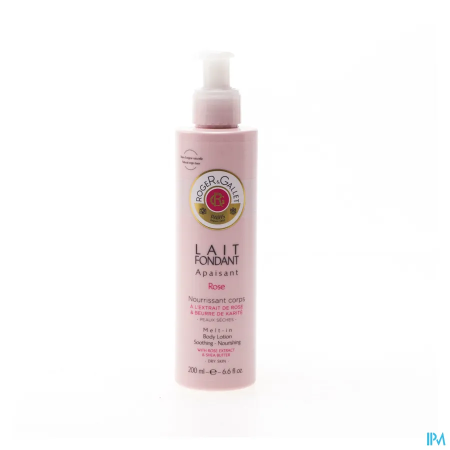 packshot van Roger & gallet Rose Fondant Corps 200 ml