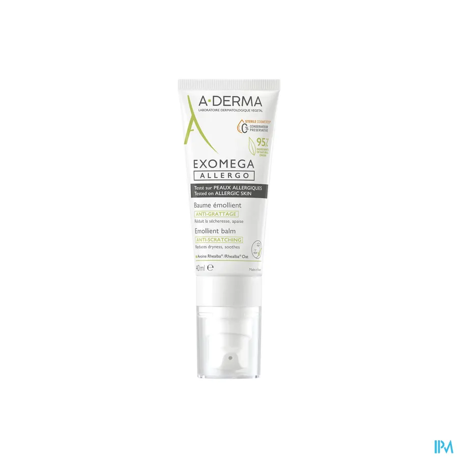 productshot van A-Derma Exomega Allergo Emolliërende Balsem 40 ml