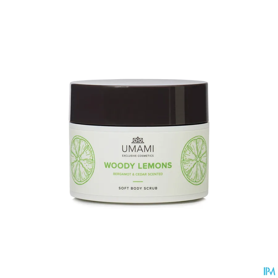 packshot van Umami Woody Lemons Bergamot & Ceder Body Scrub 250 ml