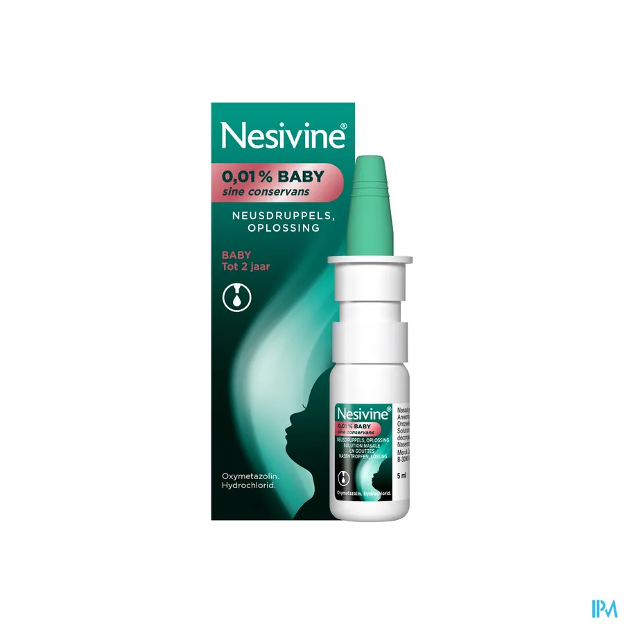 packshot van Nesivine Baby 0,01% Sine Conservans Druppels 5 ml