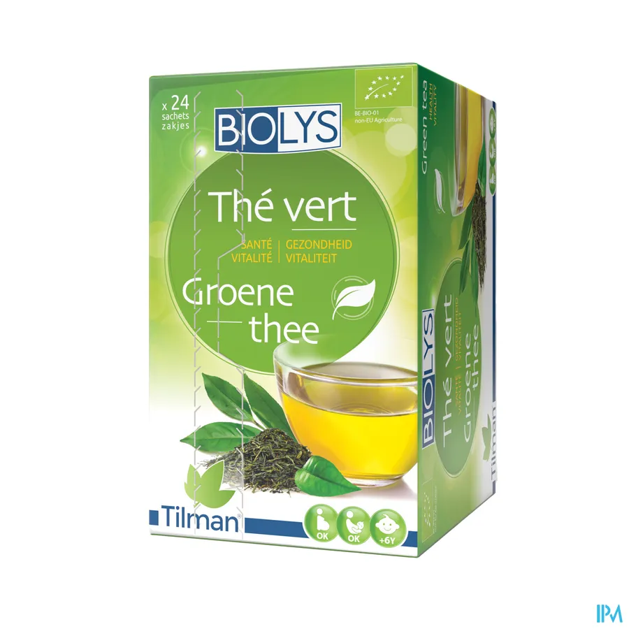 packshot van Tilman Biolys Groene Thee 24 zakjes