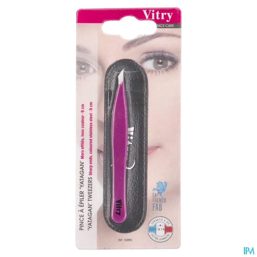 packshot van Vitry Epileerpincet met Schuine Ultrafijne Top Gekleurd