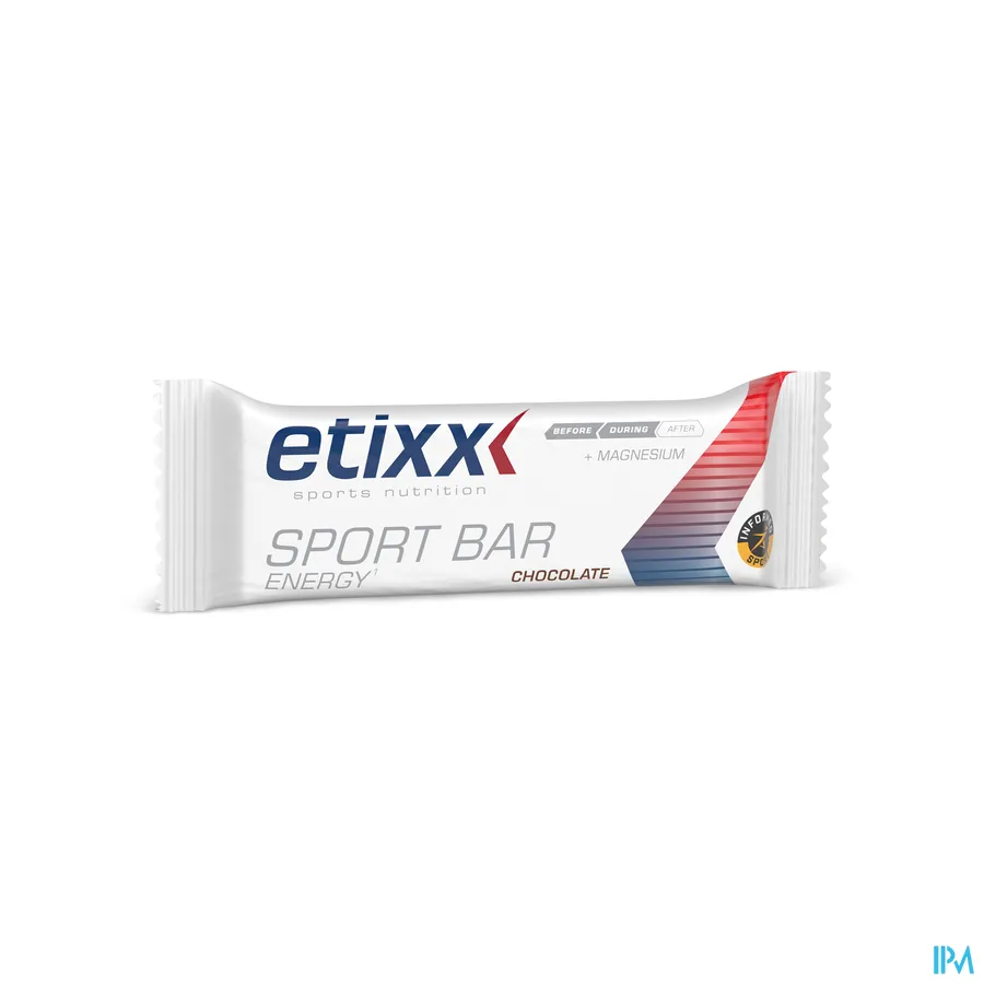 productshot van Etixx Energy Sport Bar met Chocoladesmaak en Magnesium 12 x 40 g