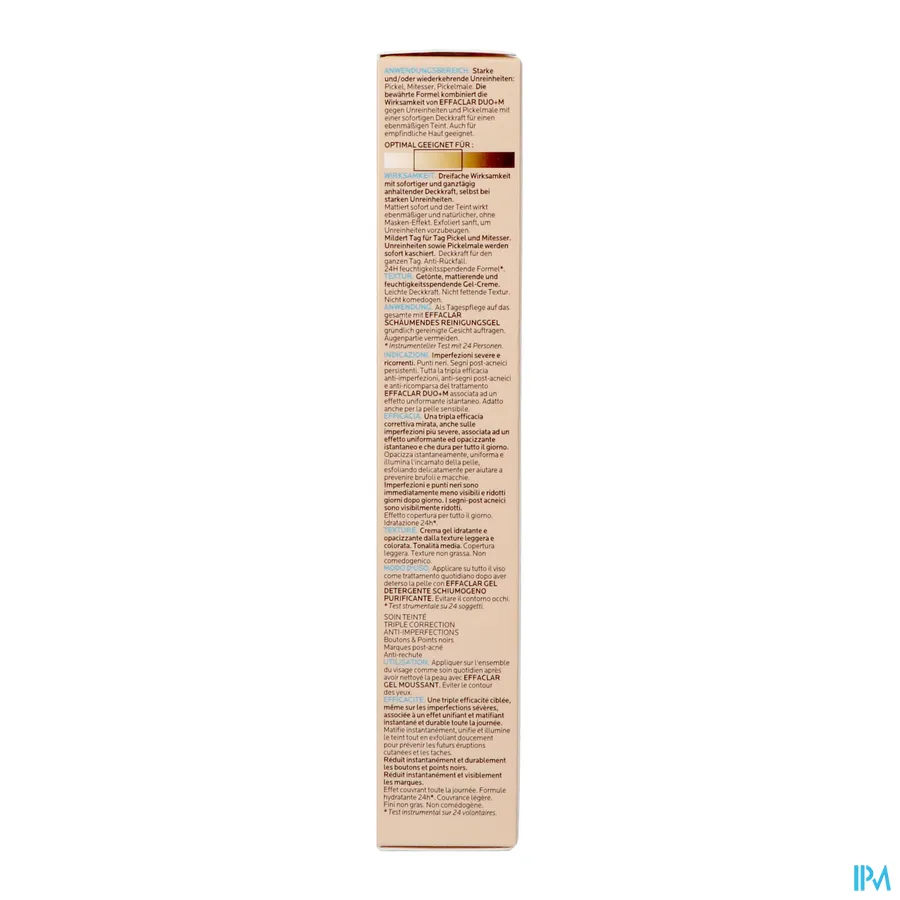 packshot van La Roche-Posay Effaclar Duo +M Unifiant 40 ml Medium Shade