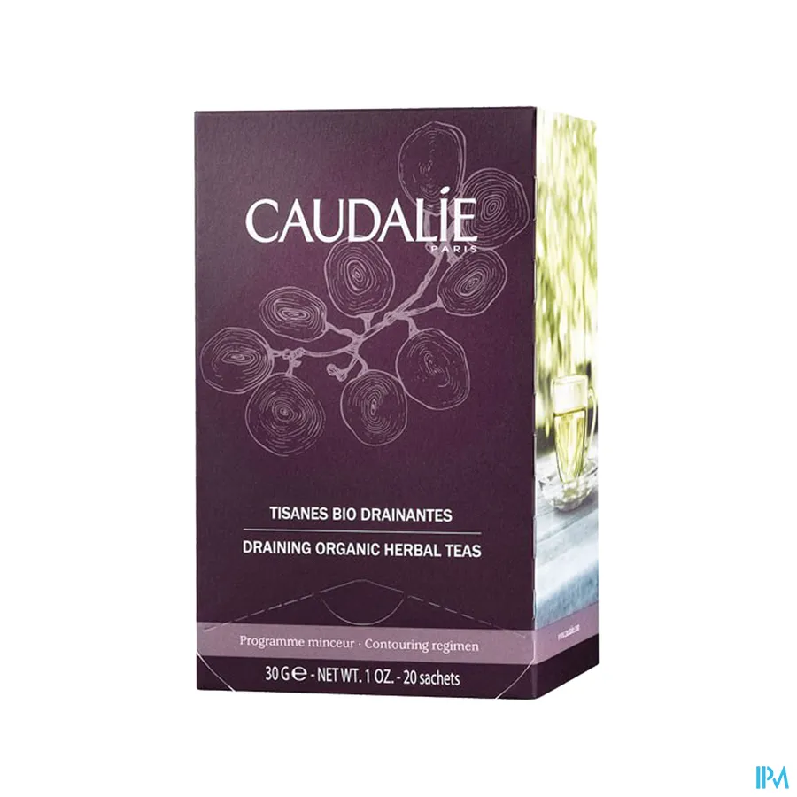 packshot van Caudalie Biologische Drainerende Kruidenthee 20 Zakjes