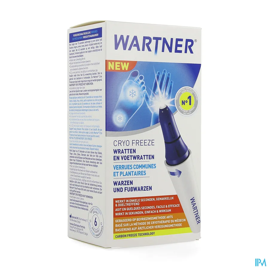 packshot van Wartner Cryo Freeze voor Wratten en Voetwratten met Werking in Enkele Seconden, Gemakkelijk en Doeltreffend Pen 14 ml