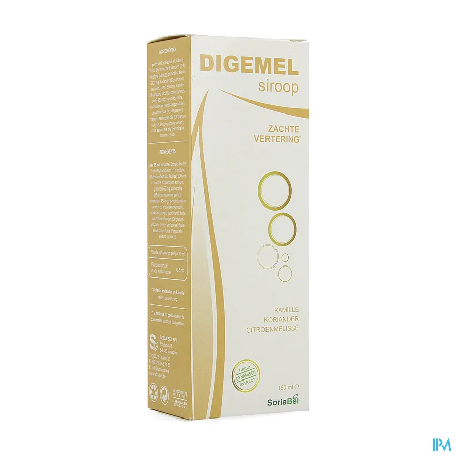 packshot van Soria Digemel Siroop 150 ml