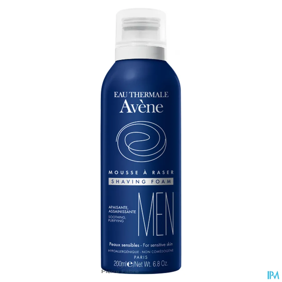 packshot van Avène Men Kalmerende en Zuiverende Scheerschuim voor Gevoelige Huid 200 ml