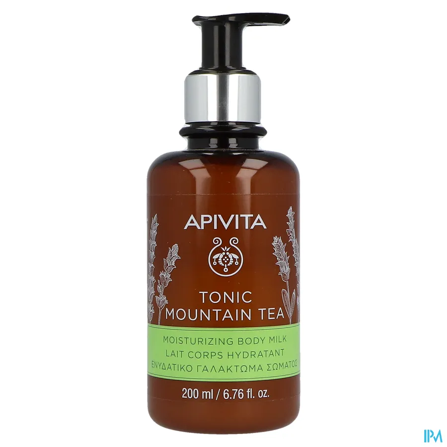 packshot van Apivita Tonic Mountain Tea Hydraterende Lichaamsmelk 200 ml