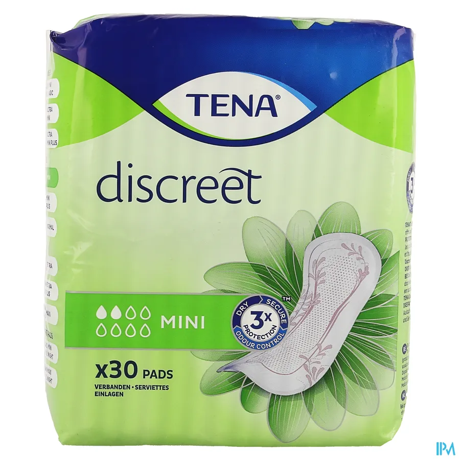 packshot van TENA Discreet Mini 30 stuks