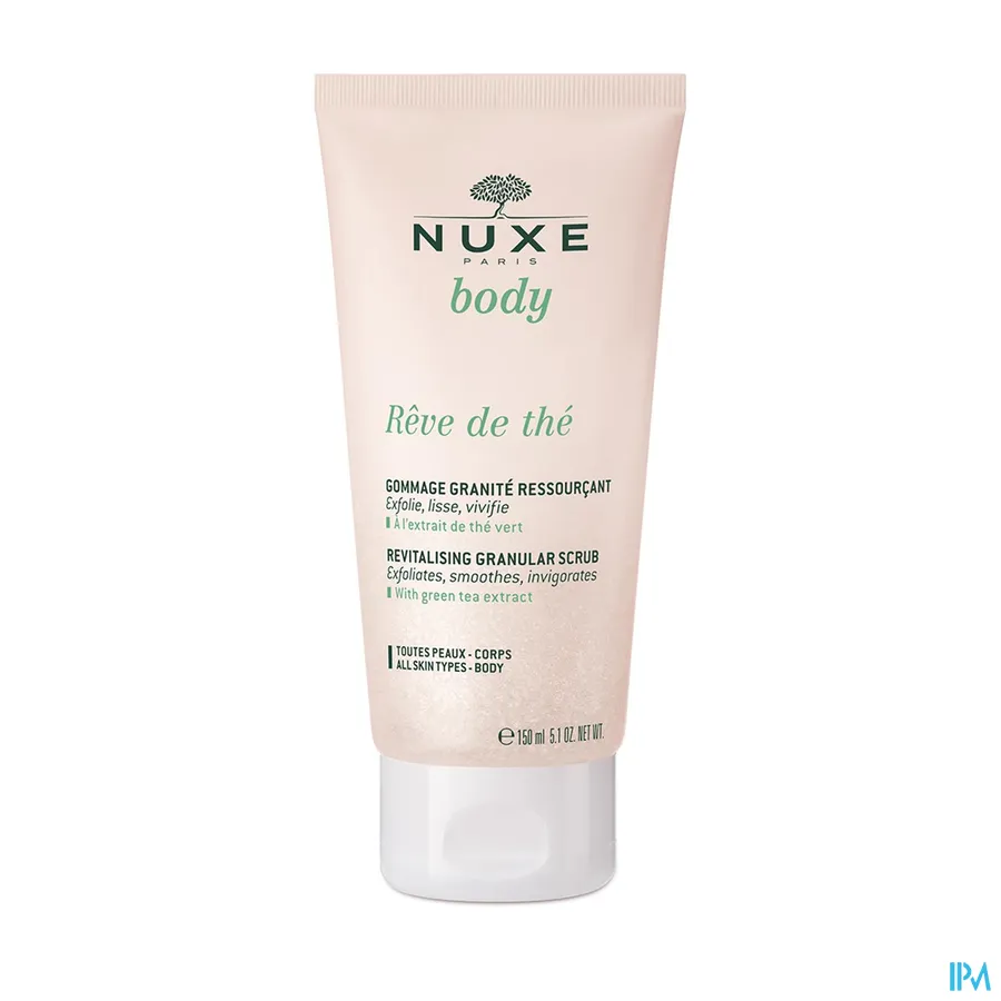 packshot van Nuxe Body Rêve de Thé Gommage Verkwikkende Granitéscrub 150 ml