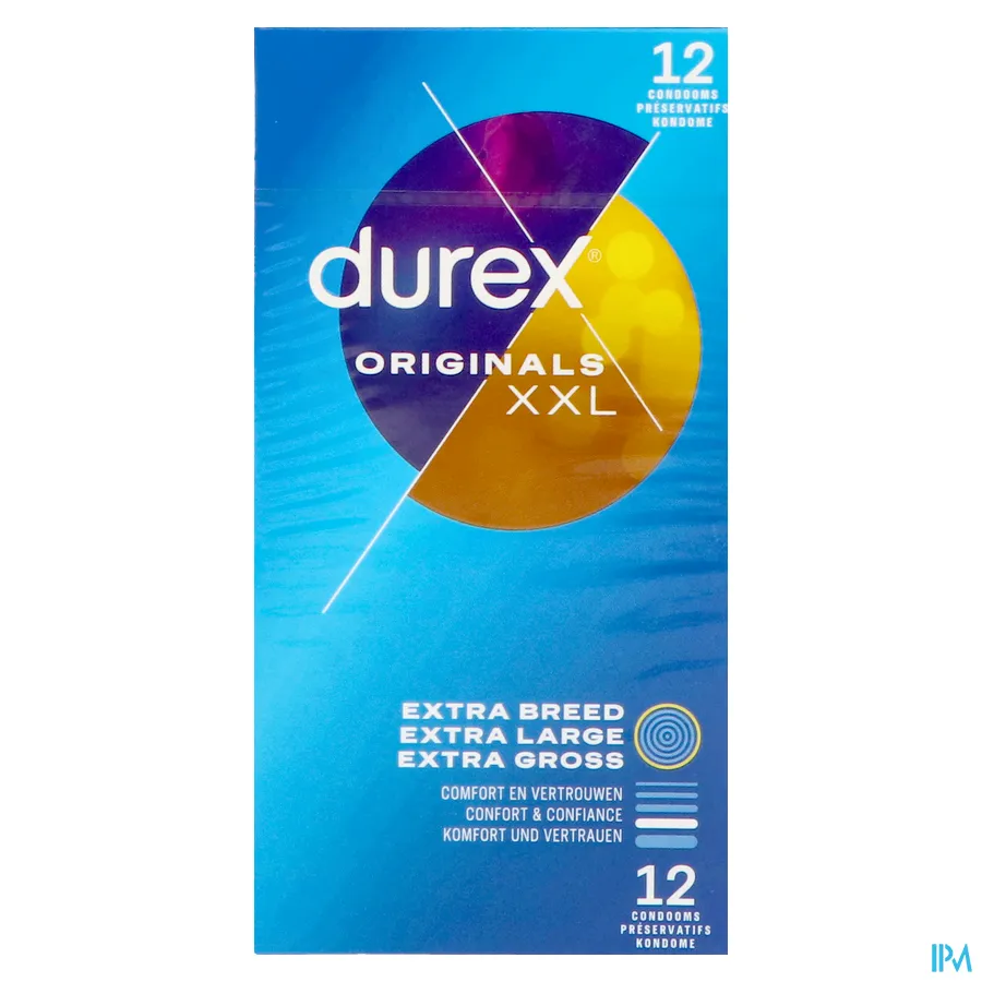 packshot van Durex Originals XXL Condooms 12 stuks