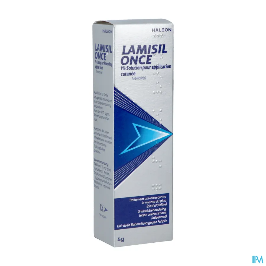 packshot van Lamisil Once Unidosisbehandeling tegen Voetschimmel 4 g