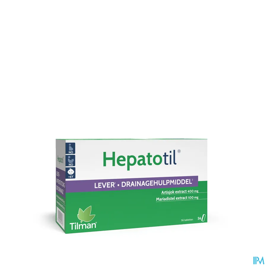 packshot van Hepatotil 56 tabletten