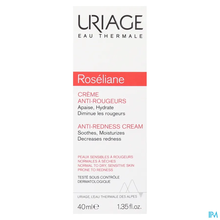 packshot van Uriage Roséliane Crème tegen Roodheid voor Normale tot Droge Huid 40 ml