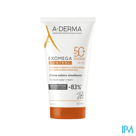 A-Derma Exomega Control Emolliërende Zonnecrème SPF 50+ 150 ml